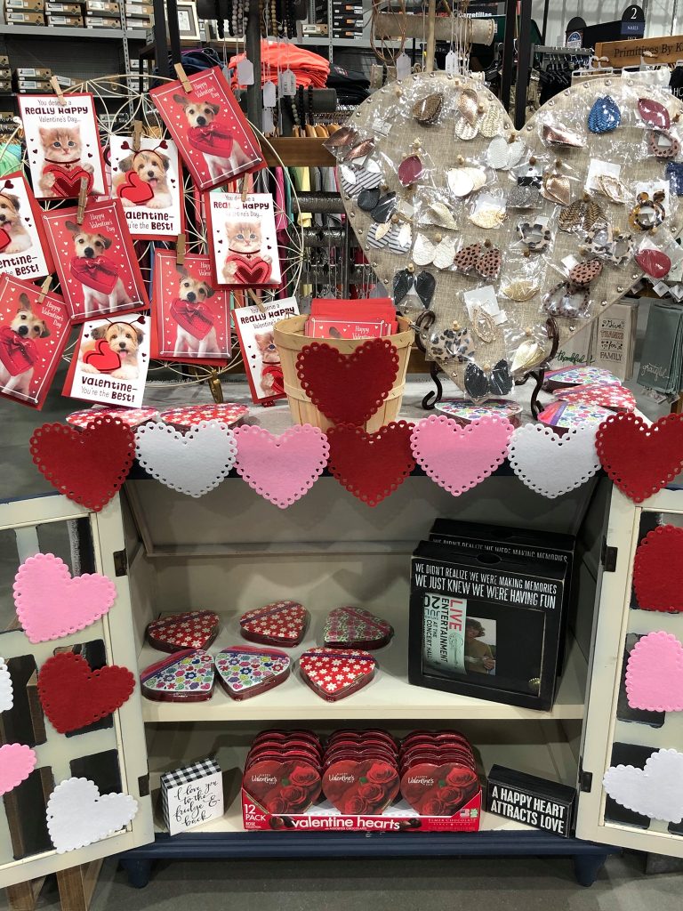 Valentine's Day display at Lowry's