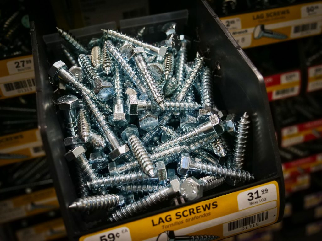 hardware screws at Lowry's store