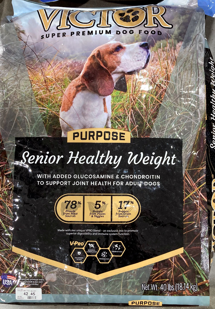 Victor senior dog food