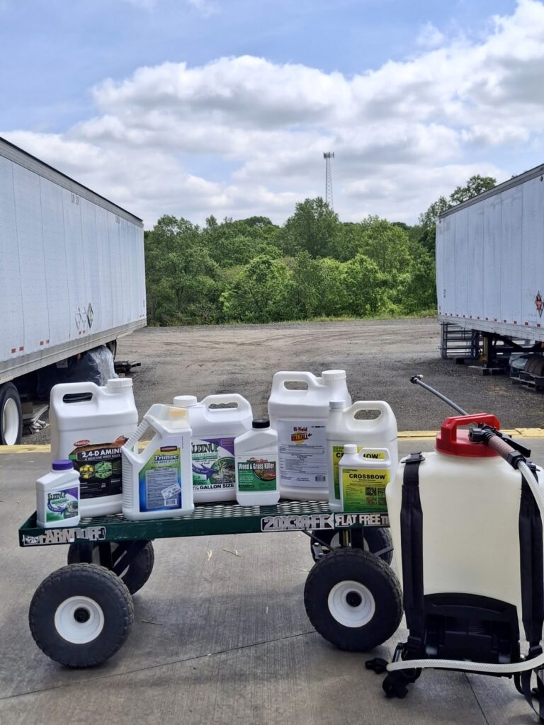 herbicides pictured at Lowry's in Harmony, NC